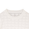 Beige Midi Sleeve Heart Pattern Sweater - SHIMENG
