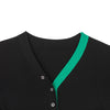 Black Slim V Neck T - shirt - SHIMENG