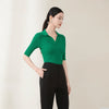 Emerald Slim V Neck T - shirt - SHIMENG