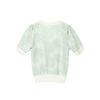 Grass Green Printed V Neck T-shirt - SHIMENG