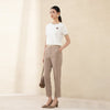 Khaki Crop Suit Pants - SHIMENG