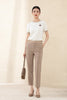 Khaki Crop Suit Pants - SHIMENG