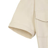 Khaki Short Sleeve Belted Suit Dress - SHIMENG