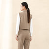 Khaki Suit Vests with Buttons - SHIMENG