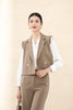 Khaki Suit Vests with Buttons - SHIMENG