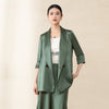 Olive Acetate Midi Suit Skirts - SHIMENG