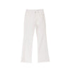 White Slim Boot Cut Pants - SHIMENG