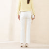 White Slim Boot Cut Pants - SHIMENG