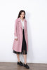 Mist Pink Wool Trench Coat - SHIMENG