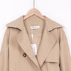 Beige Classic Belted Women's Trench Coats - SHIMENG