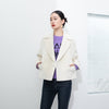 Beige Short Alpaca Large Lapel Coats - SHIMENG