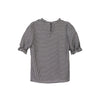 Black Checkered Puff Sleeves T-shirt - SHIMENG