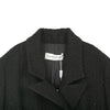 Black Double Breasted Tweed Trench Coats - SHIMENG