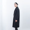 Black Double Face Long Wool Cashmere Trench Coats - SHIMENG