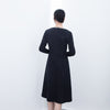 Black High Waist Slim Midi Dress - SHIMENG