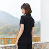 Black Knitted T-shirt With Zipper - SHIMENG