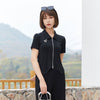 Black Knitted T-shirt With Zipper - SHIMENG