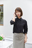 Black Lantern Sleeve Drawstring Shirt - SHIMENG