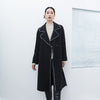 Black Large Collar Wool Overcoats - SHIMENG