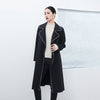 Black Large Collar Wool Overcoats - SHIMENG