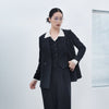 Black One Button Suit Blazer - SHIMENG