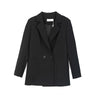 Black One Button Suit Blazer - SHIMENG