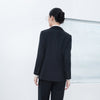 Black One Button Suit Blazer - SHIMENG