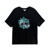 Black Printed Butterfly Pattern T-shirt - SHIMENG