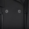 Black Short Belted Trench Coats - SHIMENG