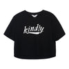 Black Short T-shirt With Letter - SHIMENG