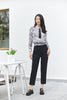 Black Slim-fit Straight Leg Pants - SHIMENG