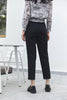 Black Slim-fit Straight Leg Pants - SHIMENG