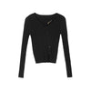 Black Slim V Neck Sweater - SHIMENG