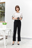 Black Wide leg Fork Pants - SHIMENG