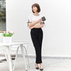 Black Wide leg Fork Pants - SHIMENG