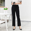 Black Wide leg Fork Pants - SHIMENG