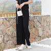 Black Wide Leg Pants - SHIMENG