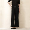 Black Wide Leg Sport Pants - SHIMENG