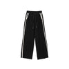 Black Wide Leg Sport Pants - SHIMENG