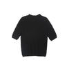 Black Woolen Midi Sleeve T-shirt - SHIMENG