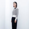 Black&White Striped Knitted Sweater - SHIMENG