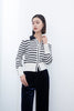 Black&White Striped Knitted Sweater - SHIMENG