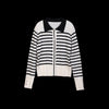 Black&White Striped Knitted Sweater - SHIMENG