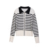 Black&White Striped Knitted Sweater - SHIMENG