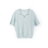 Blue Green Short Sleeve Knitted T-shirt - SHIMENG