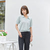 Blue Green Short Sleeve Knitted T-shirt - SHIMENG