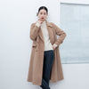 Camel Double Breasted Long Wool Overcoats - SHIMENG