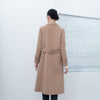 Camel Double Breasted Long Wool Overcoats - SHIMENG