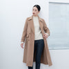 Camel Double Breasted Long Wool Overcoats - SHIMENG