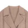 Camel Double Breasted Long Wool Overcoats - SHIMENG